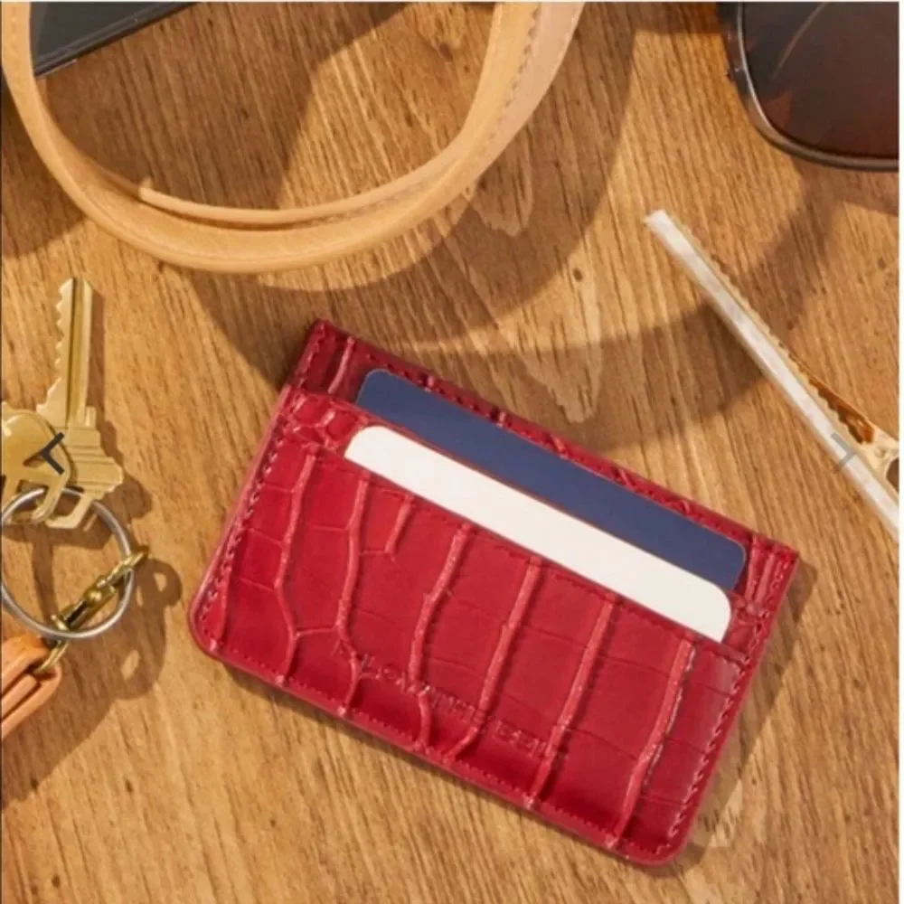 B-Low the Belt Set Studded Black Clutch Purse Dust Bag Red Card Case All New